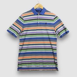 Polo Golf Ralph Lauren Mens Medium Multicolor Striped Short Sleeve Polo Shirt